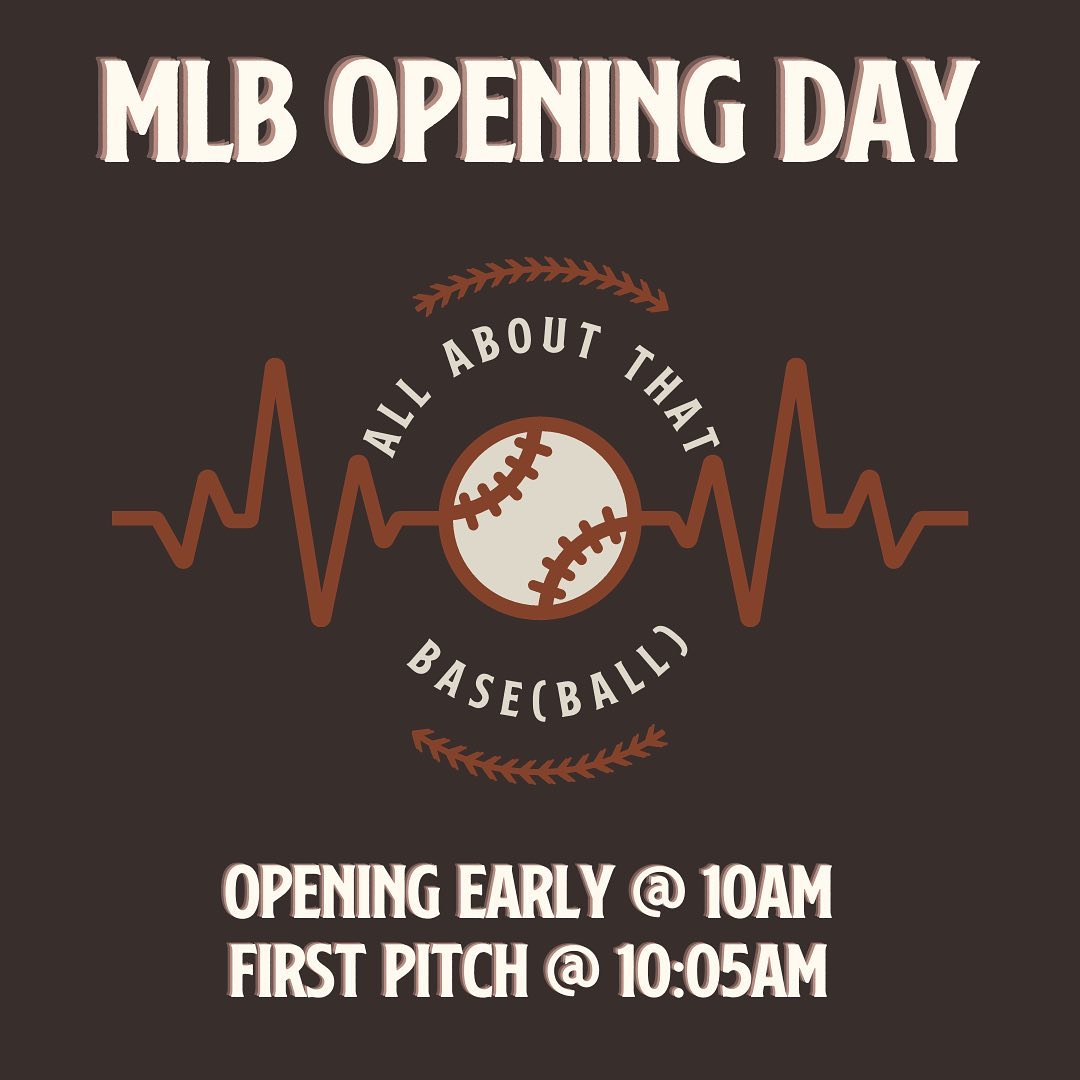 It’s everyone’s favorite time of year again! March 30th is MLB’s Opening Day!!!
.
We will be opening early at 10am and will have all the games on throughout the day. We will have cracker jacks, peanuts to top off the baseball experience! Come in wearing your favorite teams swag and let’s gather around America’s favorite pastime. 
.
.
.
.
.
#wildwoodtaphouse #wildwoodtap #mlb #mlbopeningday #mlbopeningday2023 #baseballbeers #allaboutthatbase #allaboutthatbass #pdx #pdxbeer #pnw #pnwbeer #beerparty #beerme #beerlover #beer #beerbeerbeer #craftbeer #craftbeerlife #twoisaparty